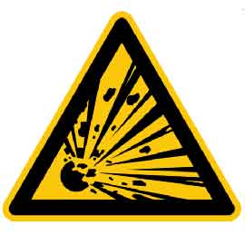 Warnzeichen vor explosionsgefhrlichen Stoffen