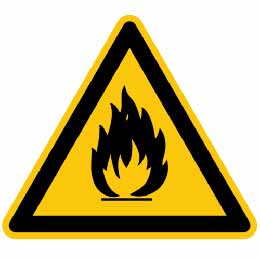 Warnzeichen vor feuergefhrlichen Stoffen