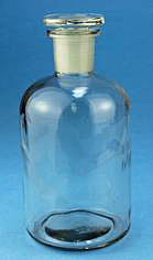 Standflaschen Enghals (Klarglas)<br>Bottles, narrow neck, with glass stopper, clear glass<br>Laborbedarf,Laborglas,Laborflaschen