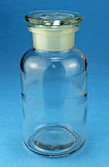 Standflaschen Weithals (Klarglas)<br>Bottles, wide neck, with glass stopper,clear glass<br>Laborbedarf,Laborglas,Laborflaschen