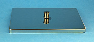 Edelstahldeckel fr Instrumentenschale Glas<br>Spare covers of stainless steel for instrument trays of glass<br>Laborbedarf, Laborglas, Instrumentenschalendeckel