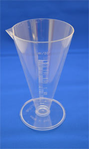 Mensuren, konisch, 250 ml, PMP (TPX), glasklar