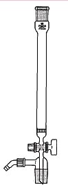 Chromatographiesule oben und unten mit NS-Hlse und unten mit NS-Hahn, mit massivem Kken und Gewindehahnsicherung, mit eingeschmolzener Fritte P0, mit Absaugrohr und Abtropfspitze</p>CHROMATOGRAPY-COLUMNS,  ST-SOCKET, ST-CONE, ST-STOPCOCK, 14/23  SOLID PLUG, VACUUM CONNECTION AND DRIP TIP,  SCREW-THREAD RETAINING NUT,  FUSED-IN SINTERED GLASS-DISC P0</p>Laborbedarf,Laborglas,Chromatographiesulen