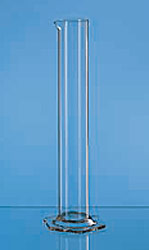 Arometerzylinder ungraduiert 250ml, mit Sechskantfu und Ausguss Innen-Hhe: 310mm Innendurchmesser 35mm, Restposten 1 Stck