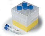Kryoboxpaket B20*.....25 Kryoboxen B20 (farblich gemischt) GLW H = 125 mm fr Rhrchen 50 ml Typ Falcon oder 115 x 30 mm (f.R. 10 x  = 30 mm 50 ml, 2 x  = 17 mm 15 ml)