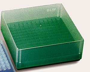 Kryobox B32 GLW Hhe = 52 mm mit Raster 14 x 14 fr Mikrotiter-Tubes 1,2 ml
