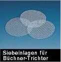 Bchnertrichter-Siebeinlagen aus PE-HD als Einlage zwischen Bchnertrichter und Filterpapier                                                            (Laborbedarf Verbrauchsmaterial/Hilfsmittel)