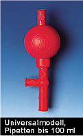 Pipettierball Universal fr Pipetten bis 100 ml mit 3 Ventilen</p>Laborbedarf Pipettieren Volumenmessung