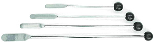 Knopfspatel, schmale Form mit Plastikknopf, Edelstahl 4301 (Spatula, button type, narrow, stainless steel 4301)