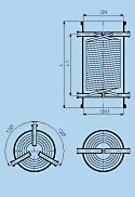 Cooler with connections  ,borosilicate glass 3.3