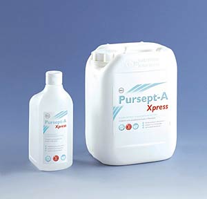 Pursept-A Xpress Flchen-Desinfektionsreiniger/Spray, wirkt in nur 15 Sekunden, DGHM/VAH zertifiziert und RKI konform in der aeroslfreien Anwendung (Wischdesinfektion)<br>Laborbedarf, Desinfektionsmittel, Flchendesinfektion, Wischdesinfektion