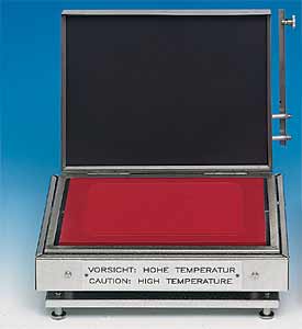 Hochtemperatur-Heizplatte aus Titan bis 600C, 230V, ohne Regler (Siehe unten Zubehr), Plattengre 280 x 200 mm