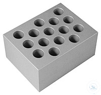 Metallblock BLC515 fr 15 x 15 ml  conical tube, D=16mm<p>Suchwort: Laborbedarf, Metallblockthermostat, Blockthermostat, Temperieren von Rhrchen</p>