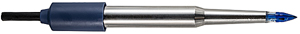 pH-Elektrode 2 PORE STEELl T, Einstichelektrode, mit doppeltem Lochdiaphragma,  6 mm, Schaft Edelstahl/Glass, mit Temperatur Sensor und festem BNC-Kabel