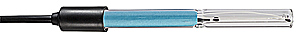 Leitfhigkeitsmesszelle VPT 80/10 mit Temperaturfhler, Schaft / Elektroden: Glas / Platin, Zellkonstante c=10, mit festem BNC-Kabel, T-Sensor fr Seewasser