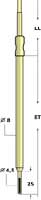 PT-100 Temperaturfhler TFP11NG in Glasrohr fr Labortemperaturregler gem DIN60751,Betriebstemperatur: -40C ... +250C, mit Stecker Hirschmann<br>Laborbedarf, Sicherheitstemperaturregler