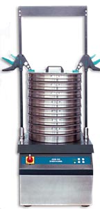 Analysen-Siebmaschine ASM 400  (63 m-90 mm) mit intelligenten Schnellspannern fr die Siebe<br>Laborbedarf, Analysensiebmaschinen