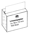 Linsenpapier, Spezialpapier zur Reinigung von optischem Glas ca 90 x 72 mm, VE = 500 Blatt in Spenderbox<br>Laborbedarf,Mikroskopie,Linsenpapier