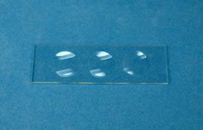 Objekttrger mit 3x Vertiefungen 76 x 26 mm, 1,5 mm stark</p>Microslides, CE with 3 cavities</p>Laborbedarf,Mikroskopie,Objekttrger