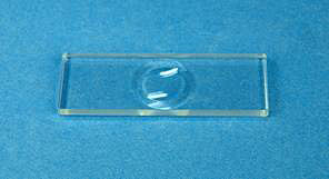 Objekttrger mit 1x Vertiefungen 76 x 26 mm, 3-4 mm stark</p>Microslides with one cavity, thickness approx. 3 mm, CE</p>Laborbedarf,Mikroskopie,Objekttrger