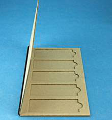 Aufbewahrungsmappe (Prparatemappe) fr 5 Objekttrger 76 x 26 mm, aus Pappe</p>Slide folders with lid, for 5 microslides</p>Laborbedarf,Mikroskopie,Prparatemappen