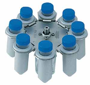 Swing-out-rotor 8-place for tubes, conical (Falcon type) 29x115mm,50ml, complete with suspensions, up to angle 45�