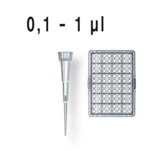 Filterspitzen 0.1-1.0l BIO-CERT, PP/PE-Filter, IVD ,steril,1x960Spitzen<br>Filter Tips, 0,1 - 1 l 1x960tips<br>Laborbedarf,Pipettenspitzen,Filterspitzen