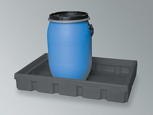 PE-Wanne zur Lagerung von bis zu 2Stck  60l F�sser, zur Lagerung von aggressiven Medien,DIBt-gepr�ft Z40.22-360,Ausf�hrung: ohne Gitterrost