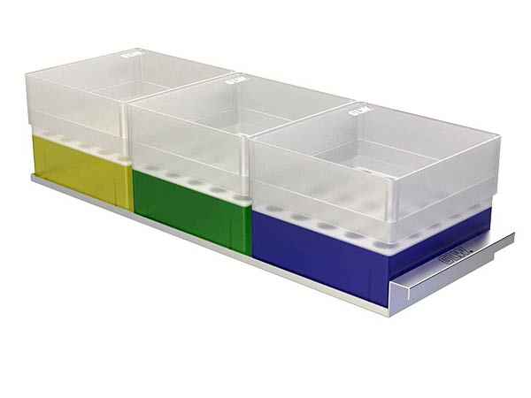 Schubladenlagergestelle Edelstahl f�r Tiefk�hlschr�nke Tiefe 410 mm f�r Boxen H�he max = 128 mm
