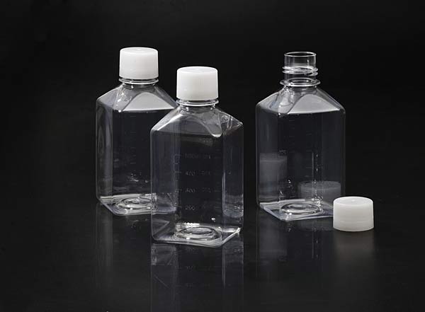 Medienflaschen PET, quadratisch, bieten Komfort, Haltbarkeit und Klarheit ideal fr die Nutzung im Labor