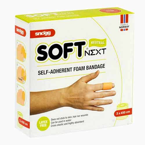 Soft-Pflaster B=3cm x 4.5m , klebstofffrei, auch auf schmutziger Haut klebend, ideal für blutige Wunden<br>Soft Plaster , the glue free, elastic and self-adhesive plaster which may be applied on all types of cuts and wounds<br>Laborbedarf ,Arbeitsschutz ,Wundversorgung