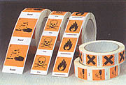 Gefahrsymbol auf Rolle, Gesundheitssch�dlich
