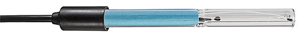 Leitfhigkeitsmesszelle VPT 80/10 mit Temperaturfhler, Schaft / Elektroden: Glas / Platin, Zellkonstante c=10, mit festem BNC-Kabel, T-Sensor fr Seewasser