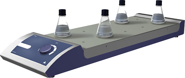 Magnetrhrer RSM-03-10KH mit 10 Rhrstellen beheizbar bis 120C, analoge Steuerung mit stufeloser Drezahlregulierung<br>laborbedarf, Magnetrhrer, Mehrstellenmagnetrhrer