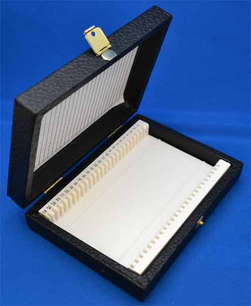 Aufbewahrungsksten fr 25 Objekttrger</p>Slide boxes, wooden frame,for 25 microslides</p>Laborbedarf,Mikroskopie,Objekttrgerksten