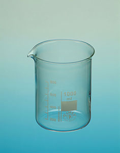 Becherglas niedere Form Borosilikatglas 3.3