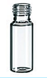Kurzgewindeflasche ND9, 32x11,6mm, Klarglas, 1. hydrol. Klasse, weite ffnung, Gewinde 9-425, VE=10x100Stck<br>Short thread bottles 1.5ml, clear glass,32x11.6mm<br>Laborflaschen,Laborglas,Autosamplerflaschen,Kurzgewindeflaschen,Agilent-Vials