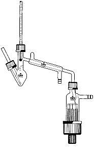 Mikro-Destillierapparat fr Mengen bis 5ml aus Borosilikatglas<br>Micro distilling apparatus for 5ml, made of borosilcat glass, complet<br>Laborbedarf,Laborglas,Mikrodestillation