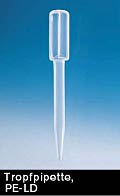 Tropfpipette PE-LD mit integriertem Pipettierbalg