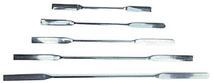 Mikrodoppelspatel, Blattbreite 6 mm, Edelstahl 4301 (Micro spatula, stainless steel 4301)