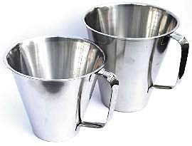 Messbecher graduiert, Edelstahl 4301 (Measuring cups, graduated, stainless steel 4301)