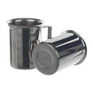 Edelstahlbecher 18/10 Stahl Firma Bochem 5000ml H=210mm , D=180mm Typ 3 Becher mit Rand und Griff, hohe Qualitt,  Sonderposten Rest 8 Stck, auch einzeln</p>Stainless steel beaker 18/10 steel company Bochem 5000ml H = 210mm, D = 180mm type 1 beaker with rim, high quality, special item rest 6 pieces, also individually</p>Laborbedarf,Laborgefe,Edelstahlbecher Bochem 8526