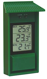 Maxima-Minima-Thermometer mit Digitalanzeige</p>Maximum-minimum thermometers, digital</p>Laborbedarf,Temperaturmessung,Thermometer