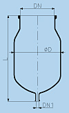 Processing kettle PZ/RK ungraduated ,borosilicate glass 3.3