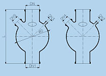 Flask for bottom heating (evaporating)  ,borosilicate glass 3.3