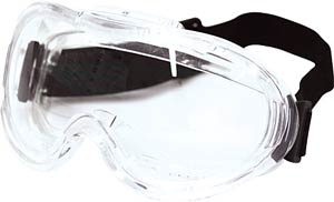 Vollsichtbrille, Schutzbrille mit indirekter Entlftung, fr Korrektionsbrillentrger,farblos