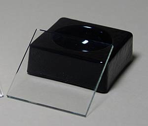 Frbenpfe (Lymphbecken) schwarzes Glas</p>Staining blocks black glass, with cover</p>Laborbedarf,Mikroskopie,Lymphbecken