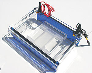 Midi-large-Bufferflow-Horizontal, Agagel Horizontal Gel Elektrophoresis Apparatus for gel size 17,0x15,1cm