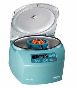 Bench-top centrifuge EBA 270, with swing-out rotor complete with buckets for 6x15ml