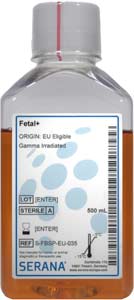 Fetal+,Serumersatz fr ftales Rinderserum (Herkunft EU), Fetal + gammabestrahlt, 500ml</p>Foetal Bovine Serum substitute, Collected in EUl, Fetal+Gamma Irradiated, 500ml</p>Zellkulturmedien,fetales Klberserum, aus Sdamerika